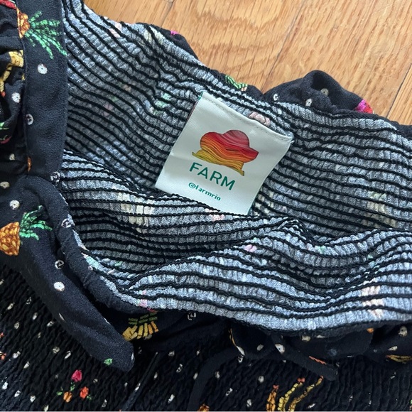 FARM Rio Tiny Fruits Smocked Black Dress - Picture 5 of 5